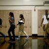 Students walking to class